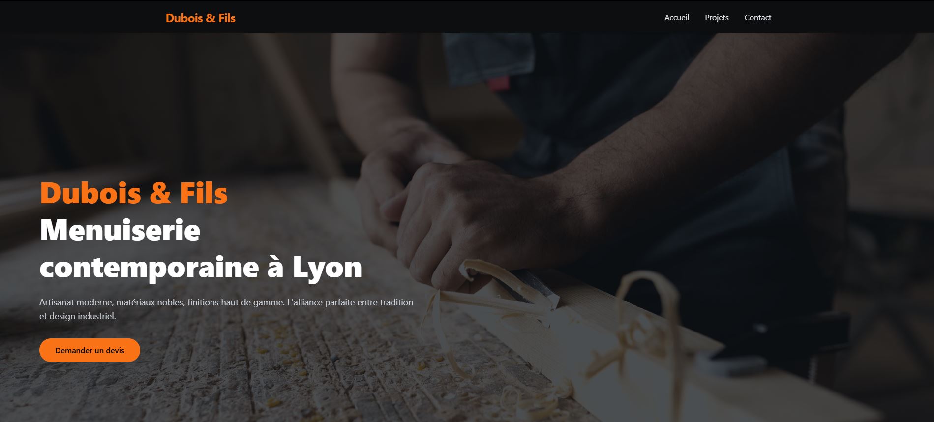 Exemple site artisan